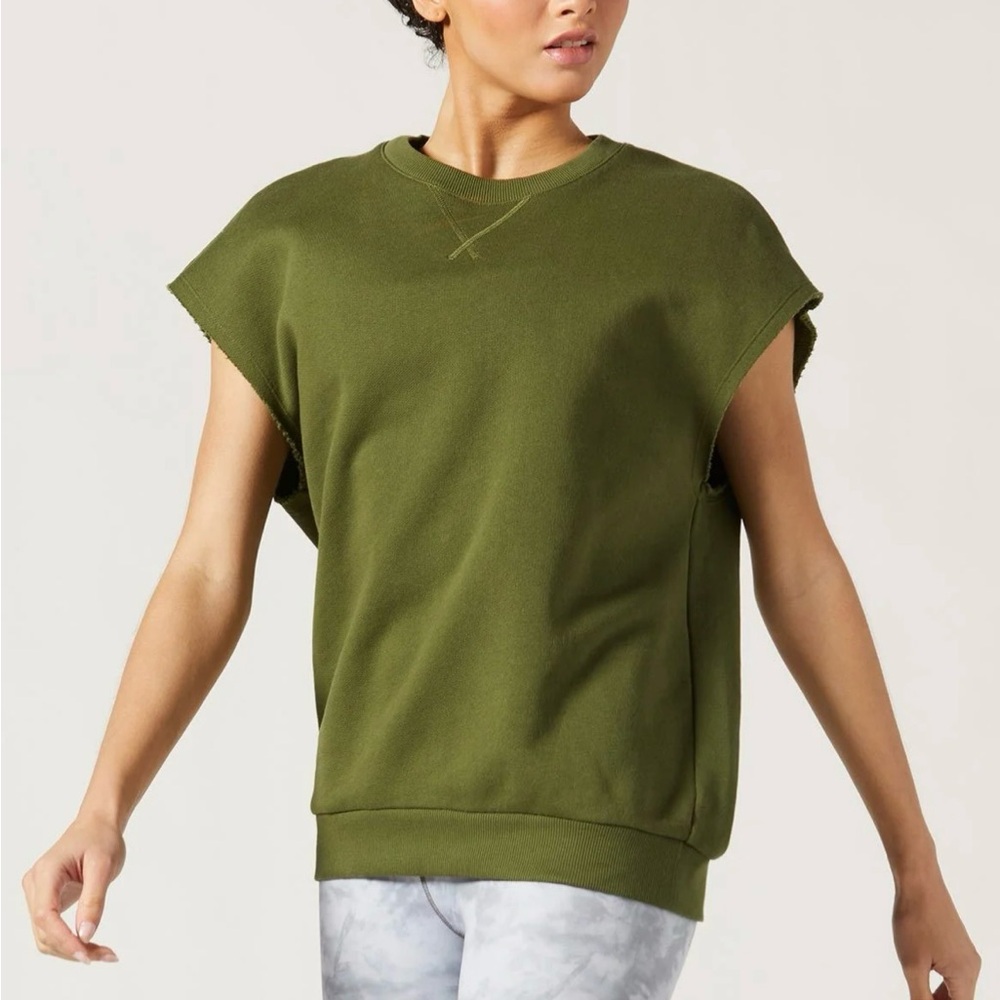 NWT Wear It To Heart - CHELSEA SLEEVELESS SWEATSHIRT LICHEN